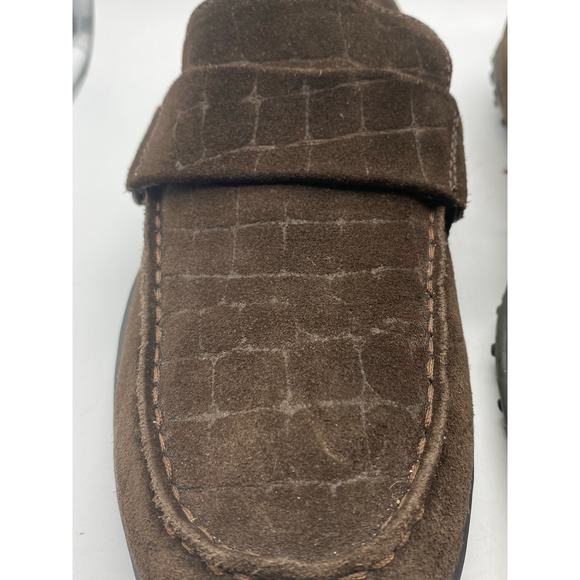 Born Alligator print Leather Driving shoes Shoe Sz 8.5 M /W Brown Loafer unisex - Picture 9 of 9